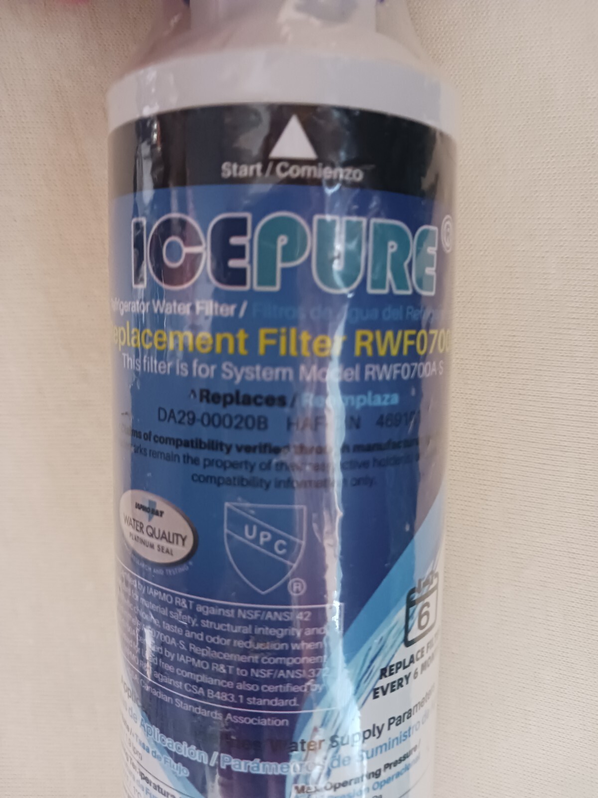 Icepure Refrigerator Water Replacement Filter RWF4700A