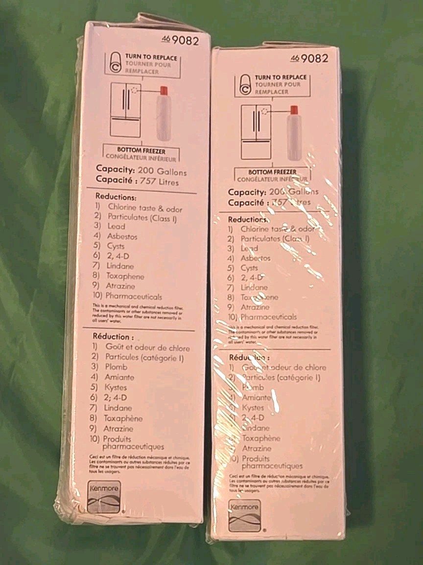 2 Pack Kenmore 9082 469082 Refrigerator Water Filter New Sealed 46-9082 US ship