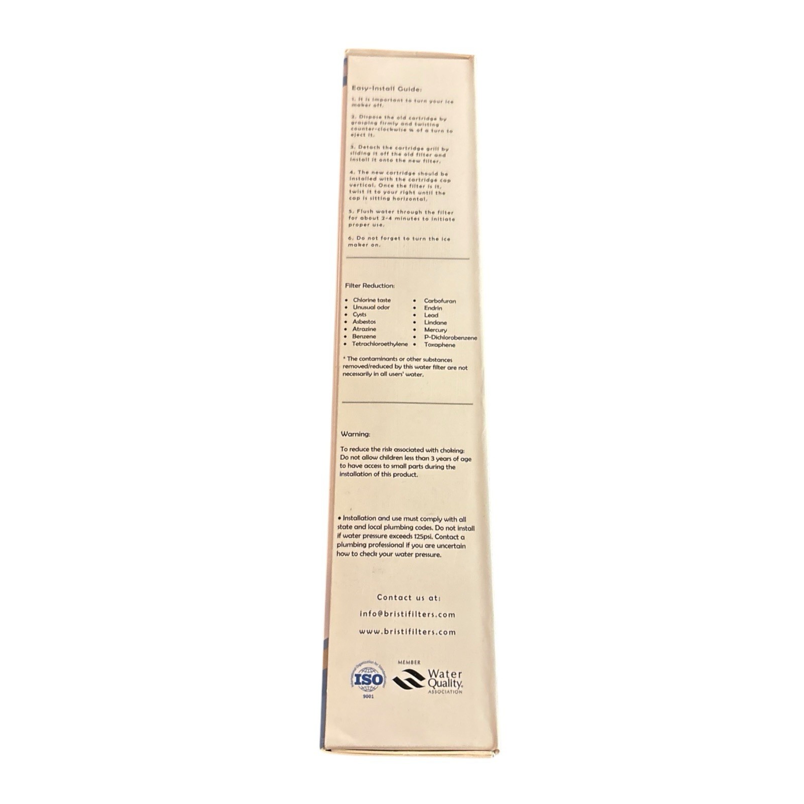 Bristi: Refrigerator Water Filter Model – #LP-400P – NEW – 500 Gallon/1892 Liter