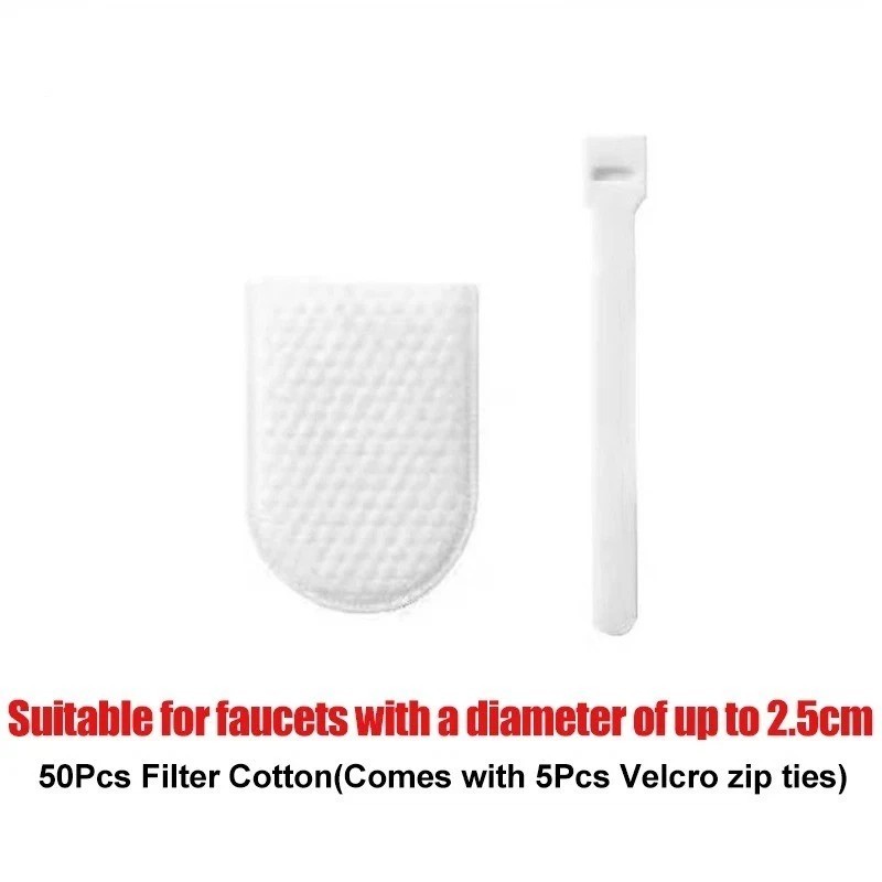 50PCS Cotton Filter Bag For Faucet, DIY Faucet Filter Cotton Bags Water Filters