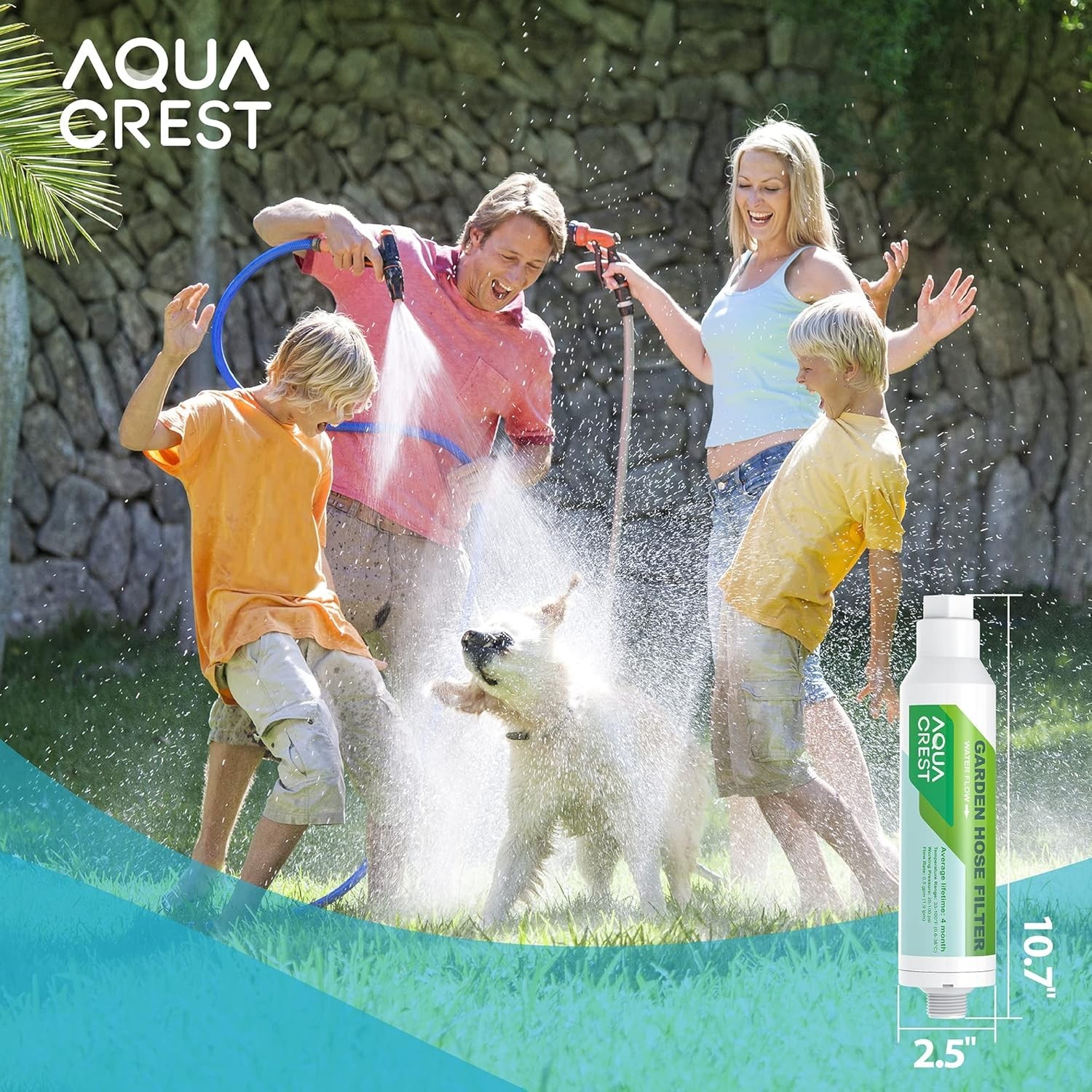 AQUACREST Garden Hose Water Filter, Improve Plants Health, Gardening, Farming(2)