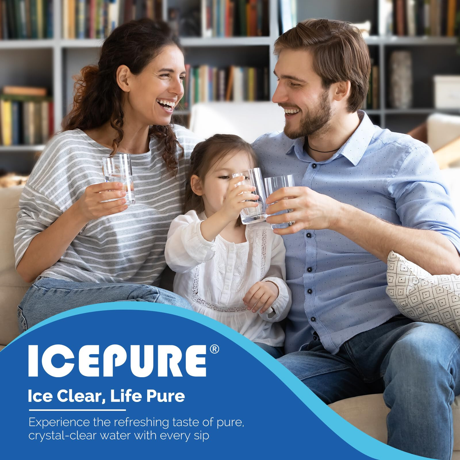ICEPURE MSWF Refrigerator Water Filter Compatible with GE® MSWF, 3PACK