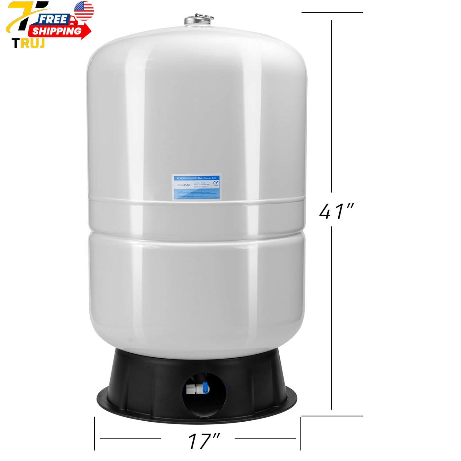 40 Gallon Pre-Pressurized RO Water Storage Tank for Reverse Osmosis Systems T40M