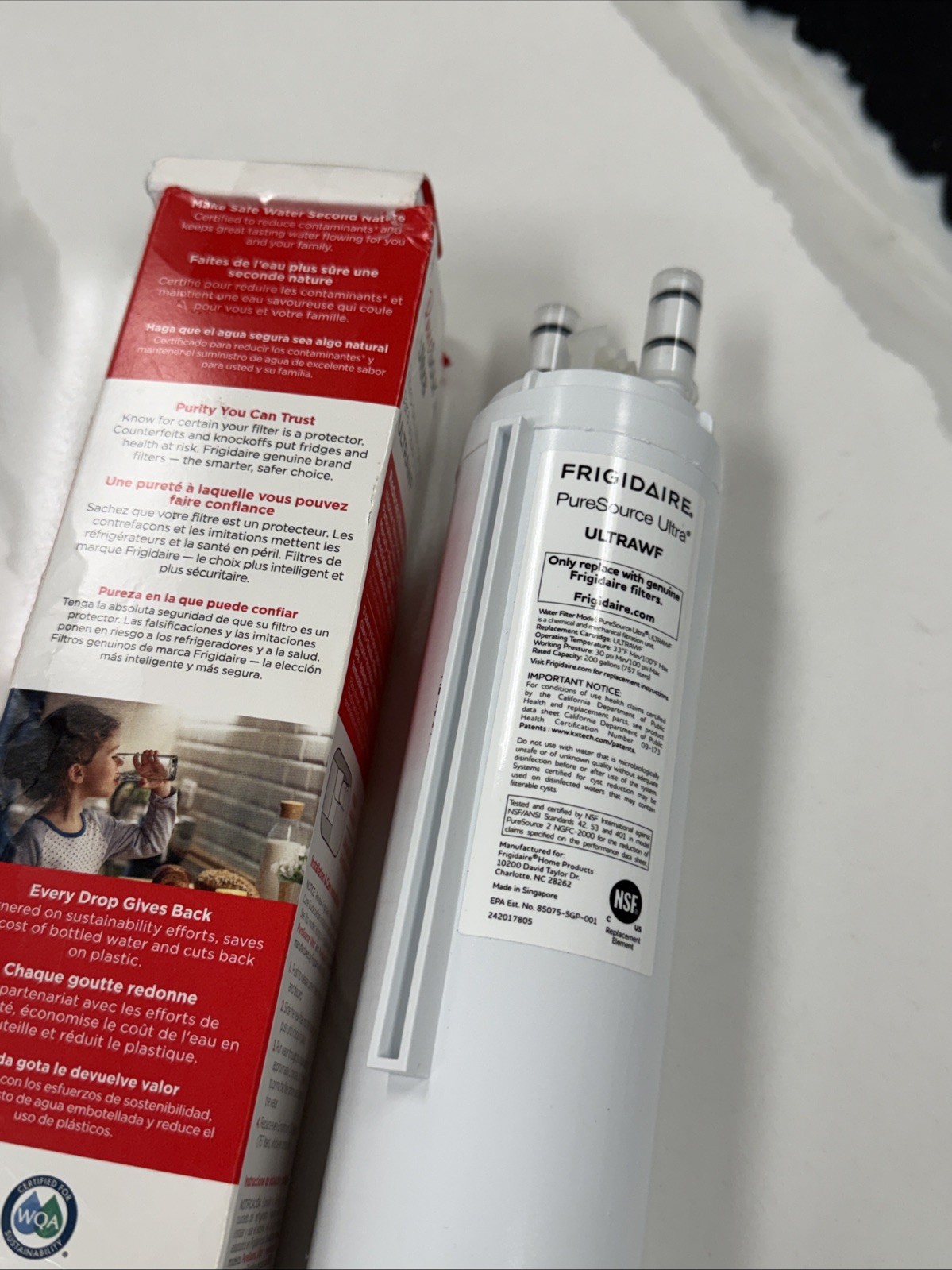 Genuine Frigidaire ULTRAWF Pure Source Ultra Refrigerator Water Filter White