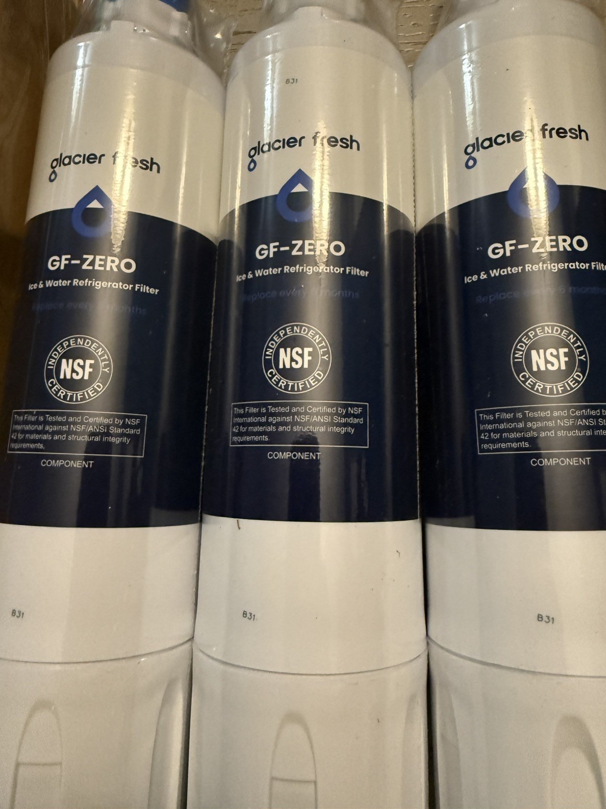 Glacier Fresh 3 pk GF-ZERO Water Filter Replacement for 4204490 New/Sealed