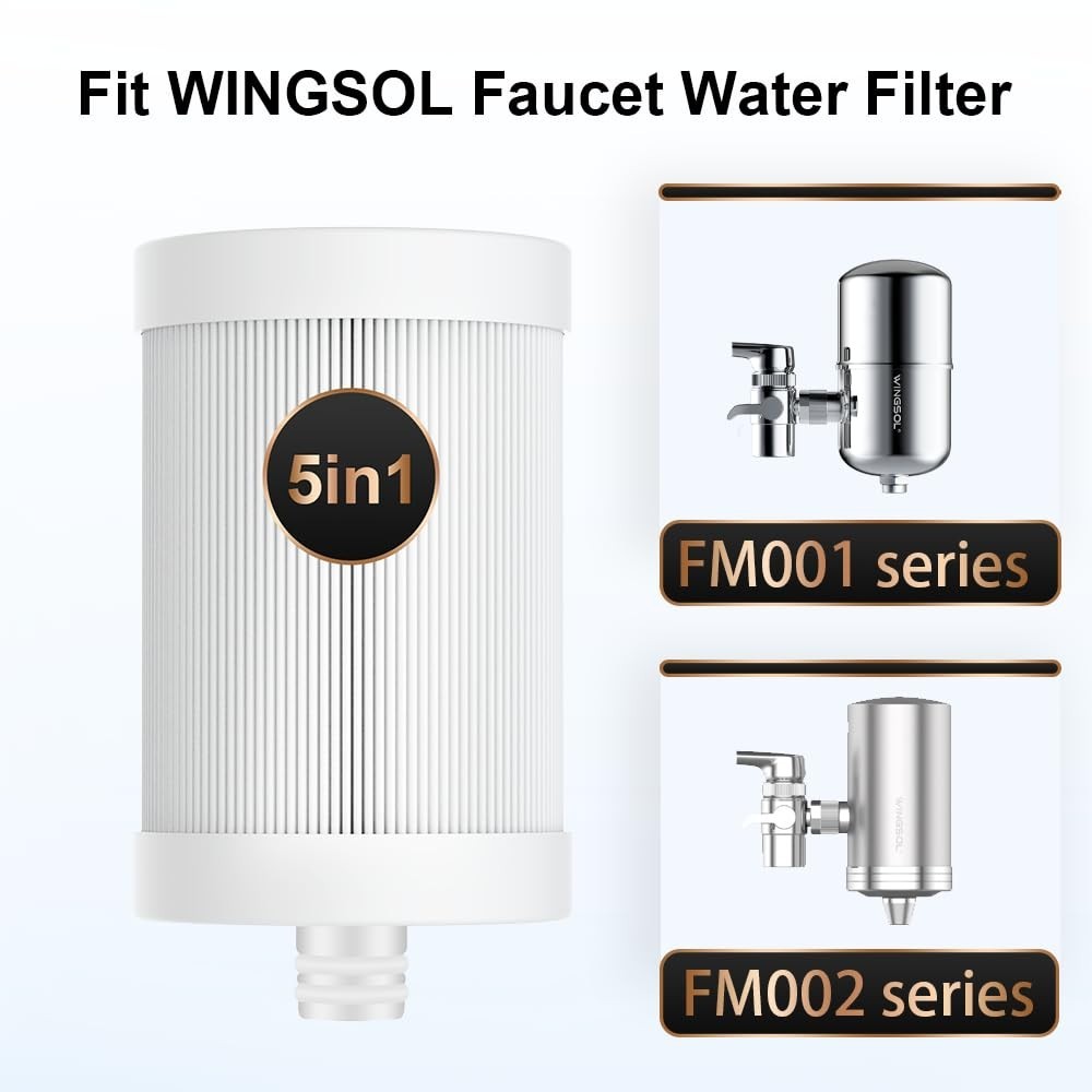Replacement Faucet Filter Cartridge – Compatible with WS-FM001, WS-FM002, 5in1
