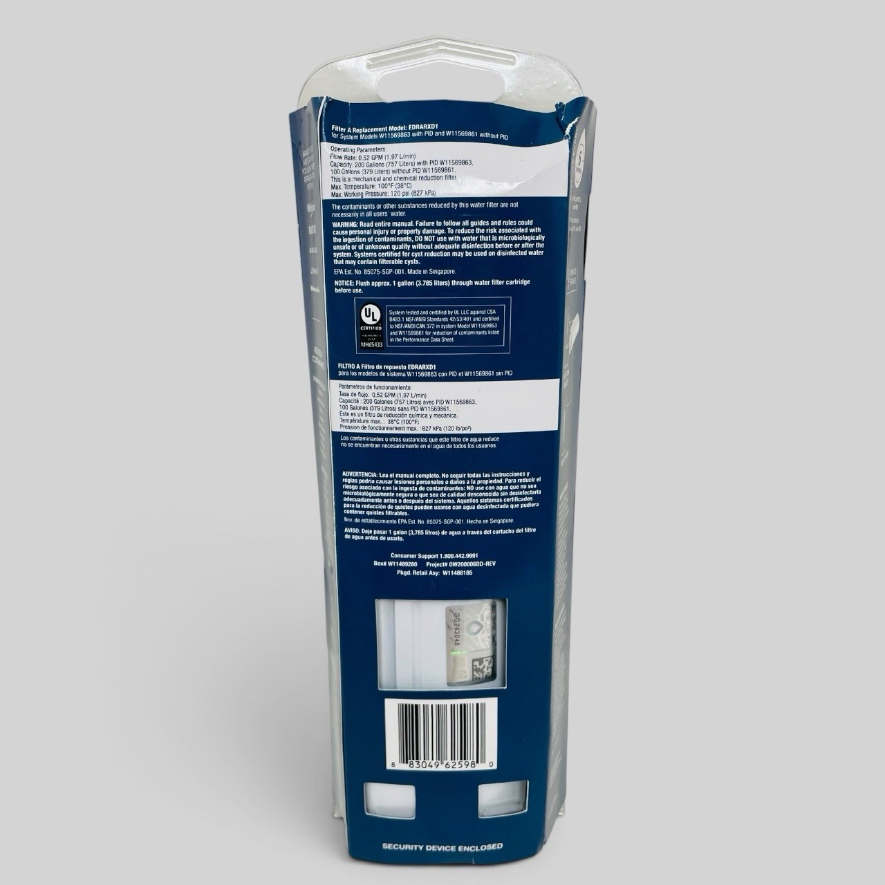 Everydrop A EDRARXD1 Ice Water Single Replacement Filter Whirlpool Maytag Amana