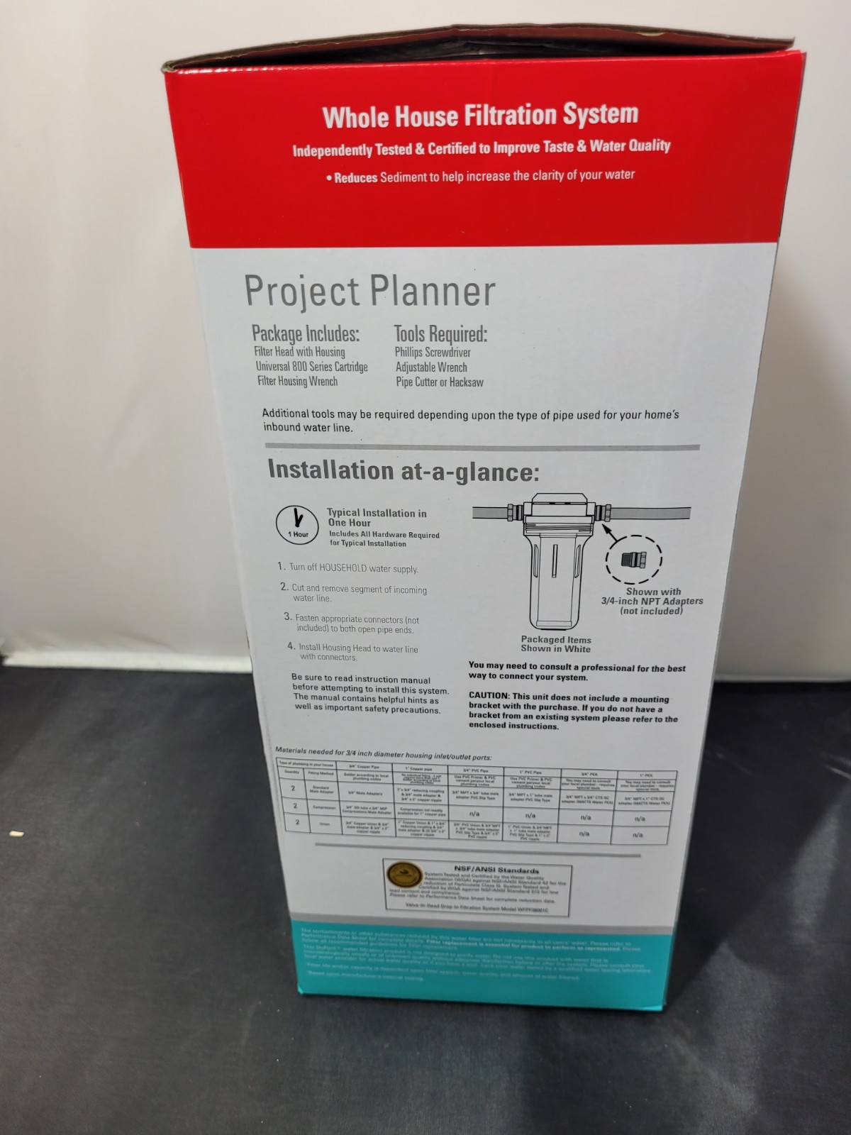 DUPONT DU PONT UNIVERSAL VALVE IN HEAD WHOLE HOUSE WATER FILTER NEW!!!