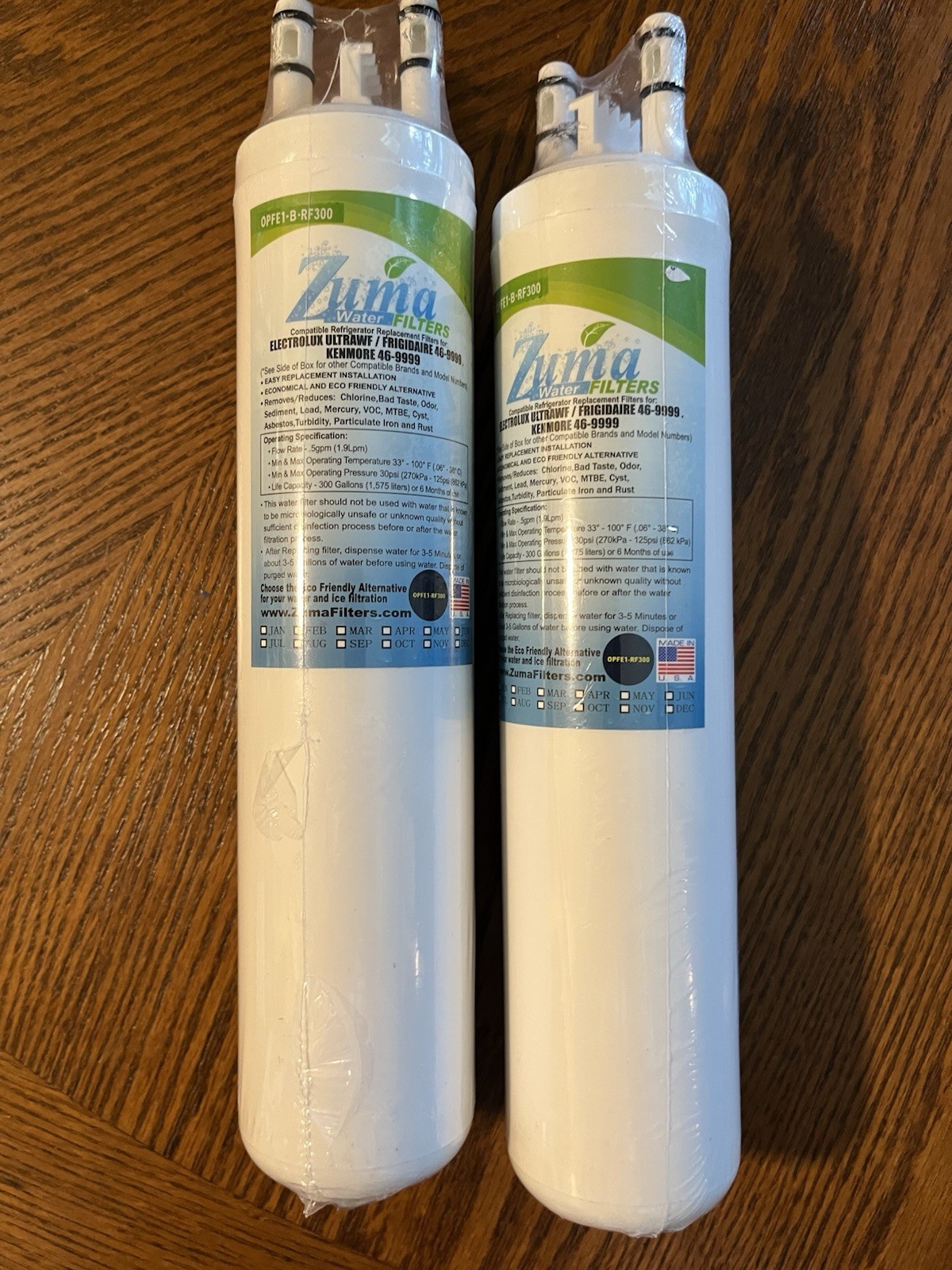 2 Zuma Kenmore 46-9999 Compatible Refrigerator Water Filter OPFE1-B-RF300 Sealed