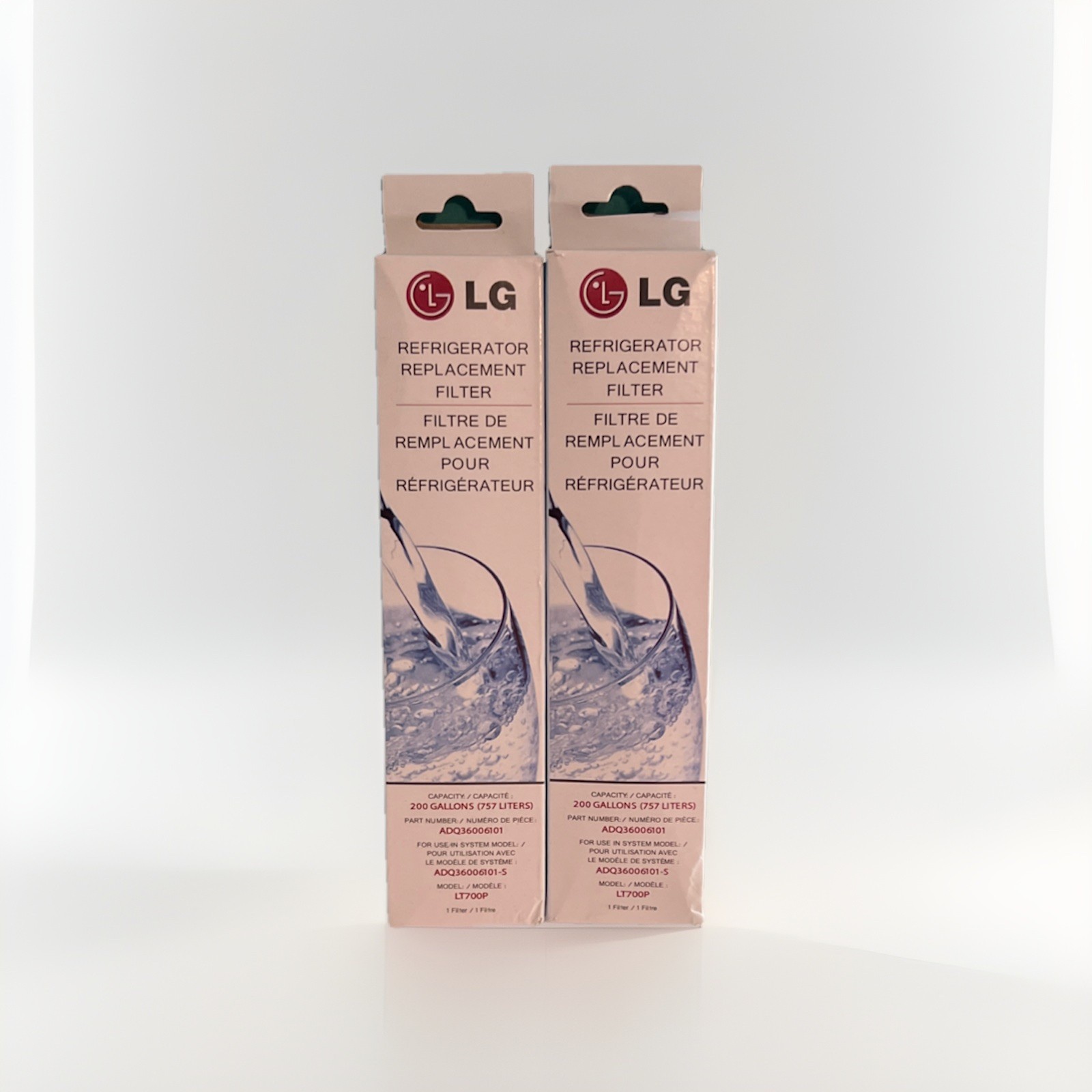 2-pack LG LT700P/PC/PCS Water Filter Cartridges New