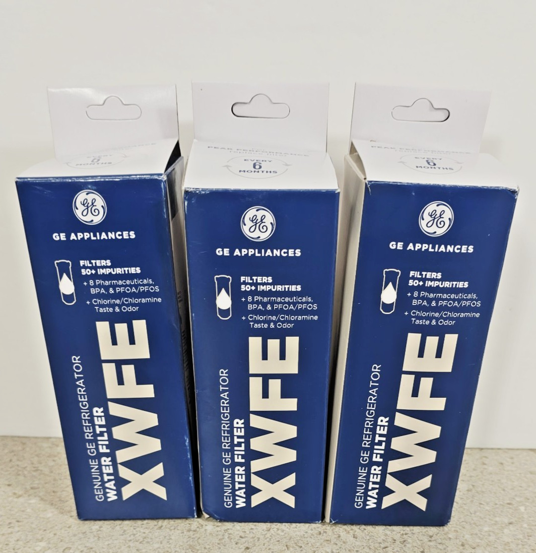 Lot Of 3 OEM GE XWFE Refrigerator Water Filter **NO RFID Chip** 2 Factory Sealed