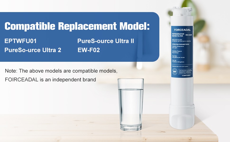 4PCS for Frigidaire EPTWFU01 Pure Source Ultra II Refrigerator Water Ice Filter