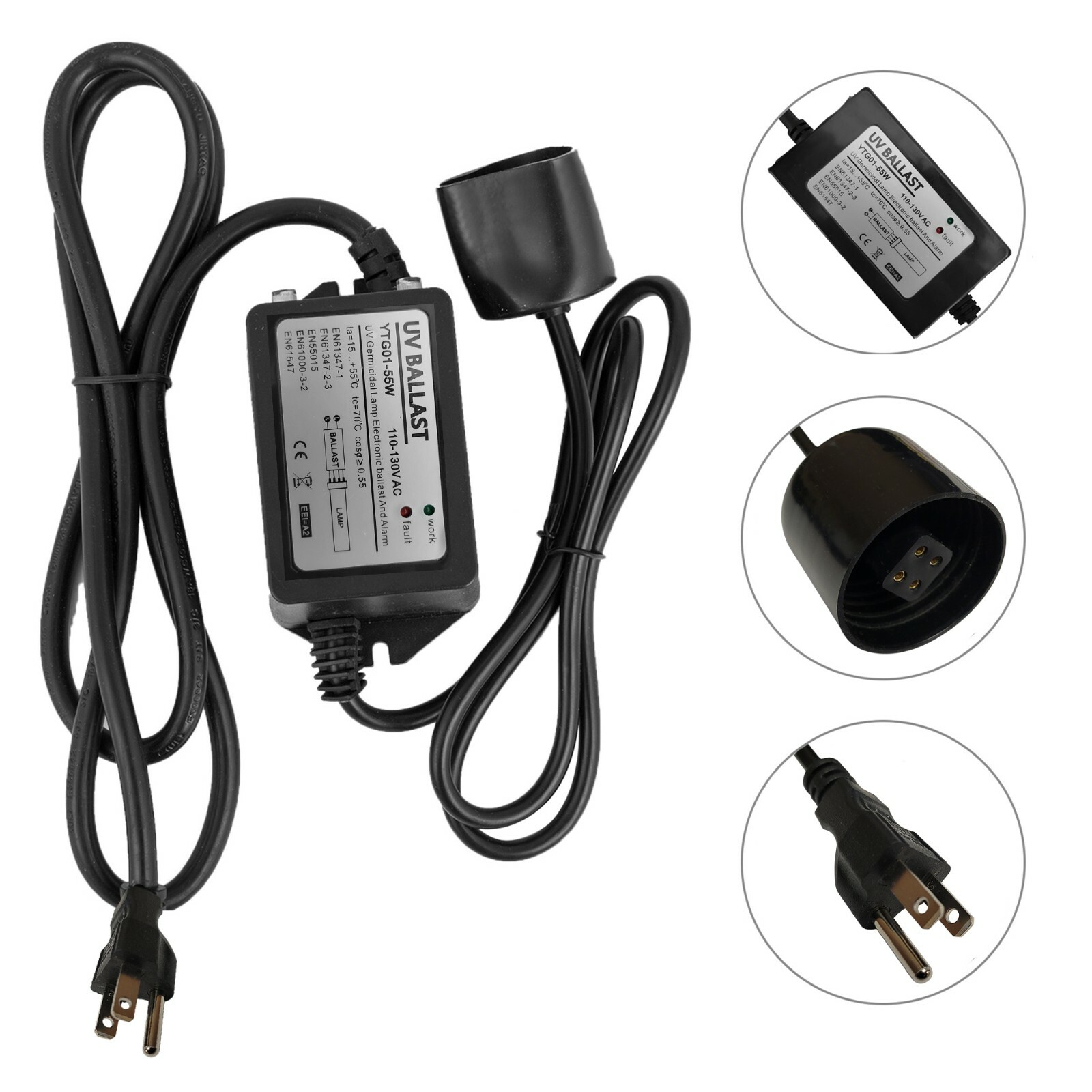 Ballast for 55W Ultraviolet Light Water Purifier Whole House, Light, Audio Alarm