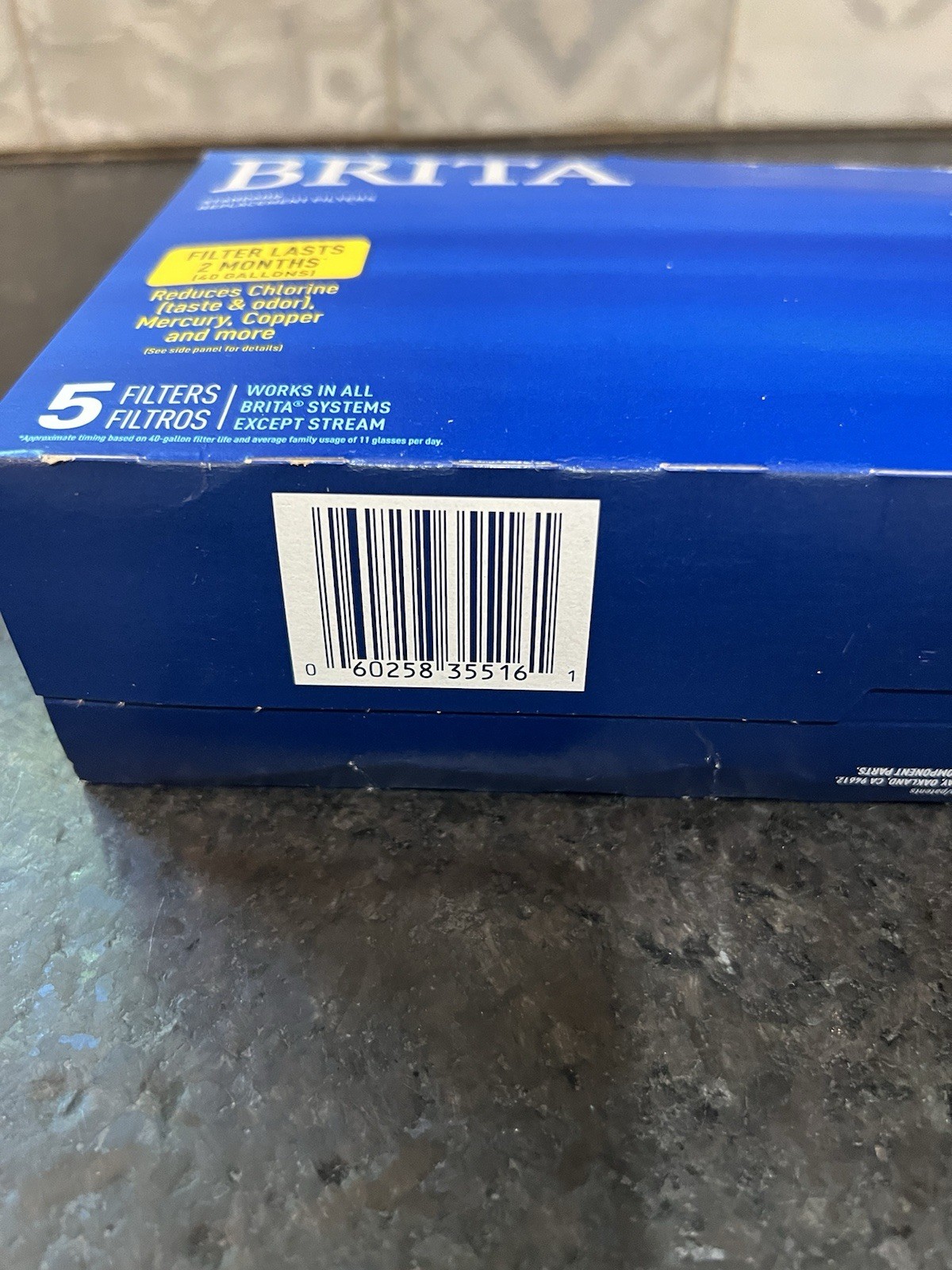 Brita Pitcher Replacement Water Filters (5 in box) Model OB03