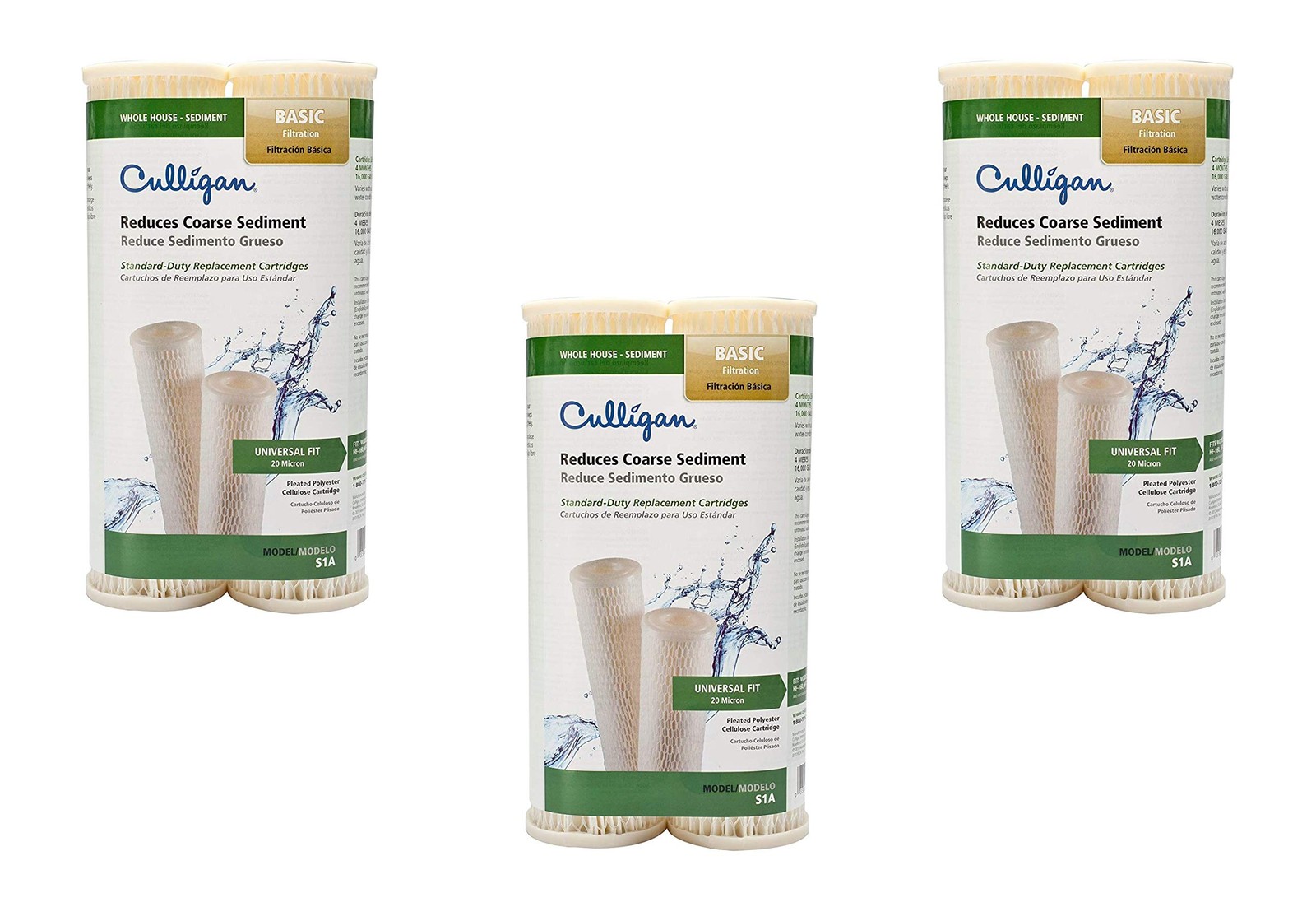 S1A Whole House Standard Water Filter, 16,000 Gallons, 3 Pack