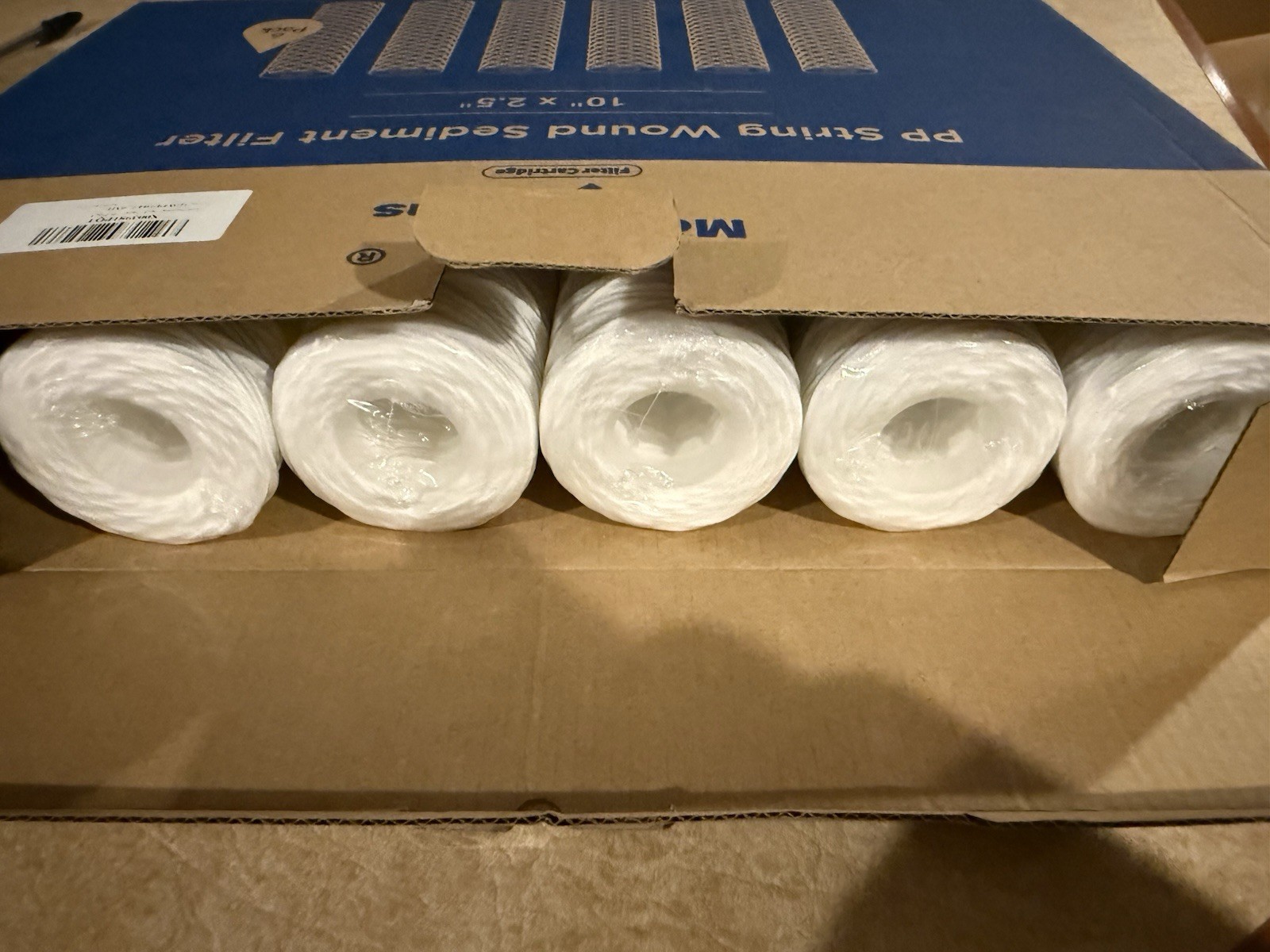 Membrane Solutions PP String Wound Sediment Filter 10″x2.5″ – 5 new in open box