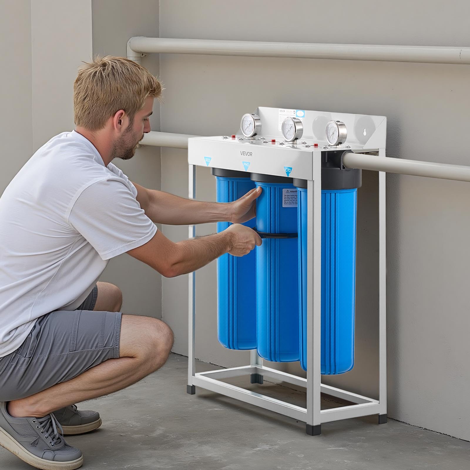 VEVOR Whole House Water Filter System/Replacement Cartridge GAC/IMR/KDF/PHO/SED