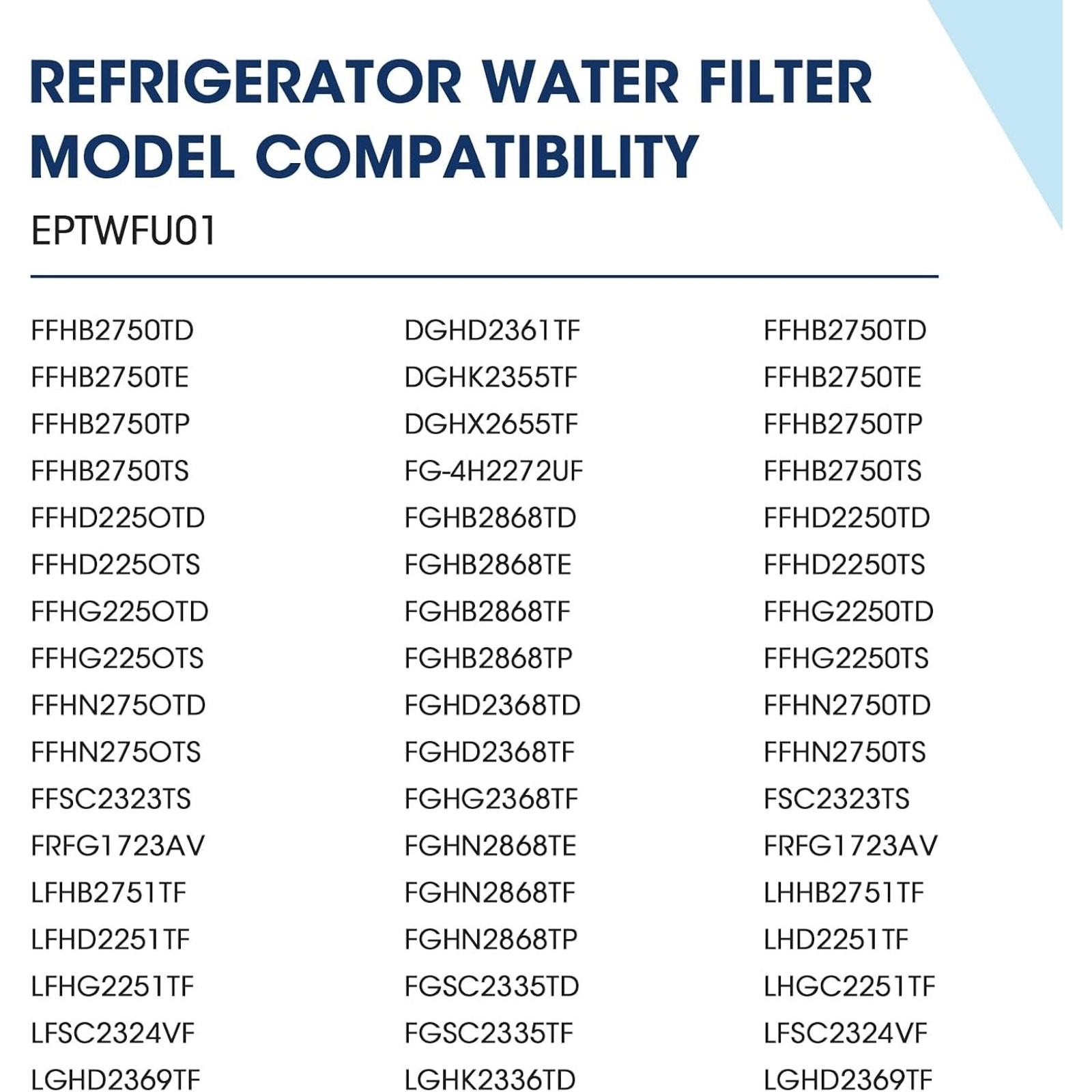Marriotto MR022 EPTWFU01 Replacement Refrigerator Water Filter Sealed