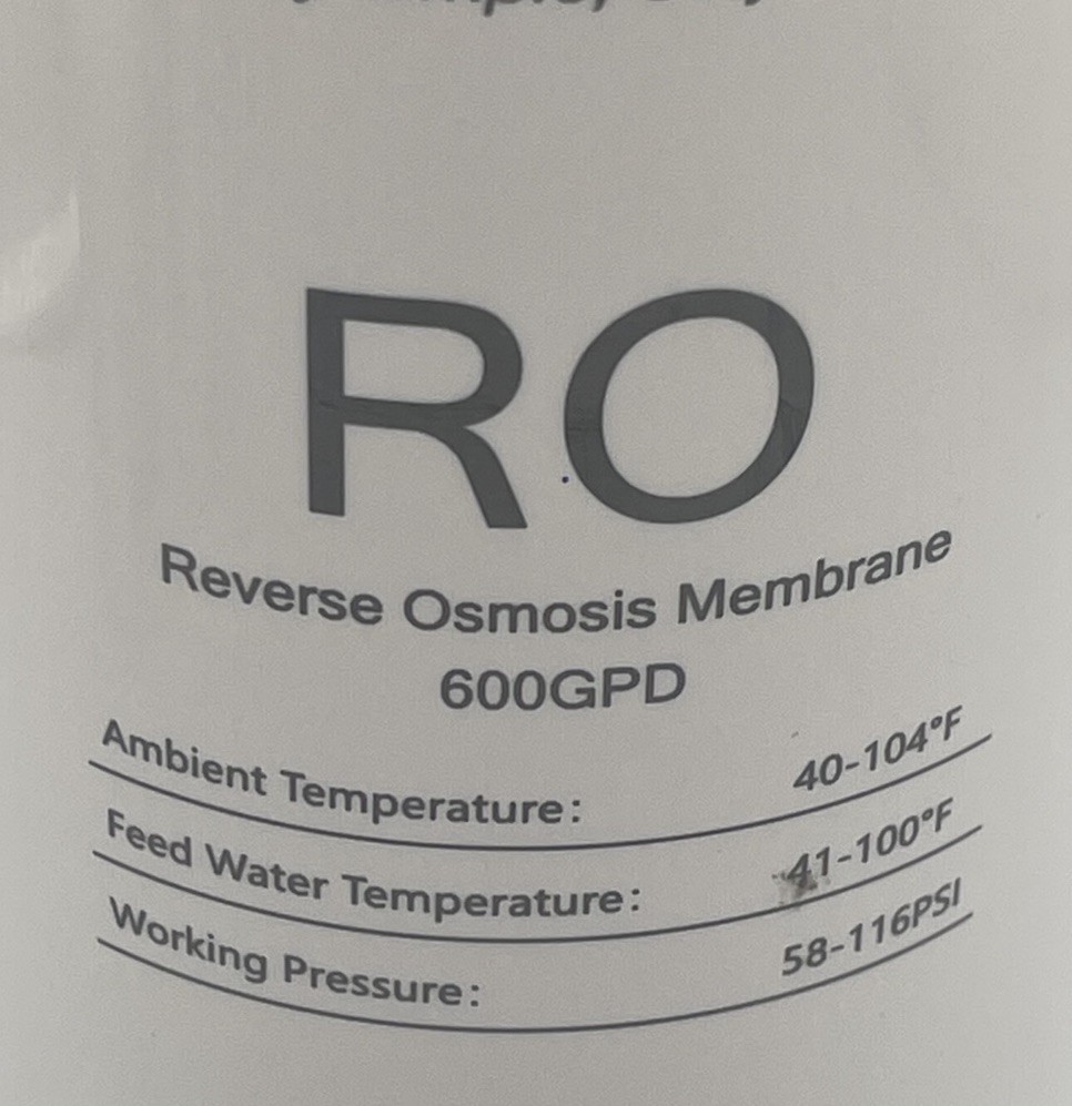 SimPure Q3-600 II RO Reverse Osmosis Membrane Filter for Q3-600 NEW **UNSEALED**