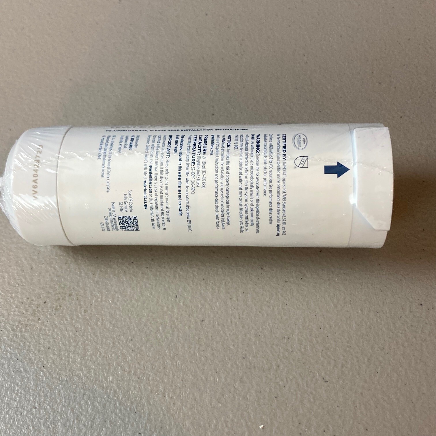 Quantity 1, GE® XWFE Refrigerator Water Filter Genuine with RFID Chip Sealed NEW