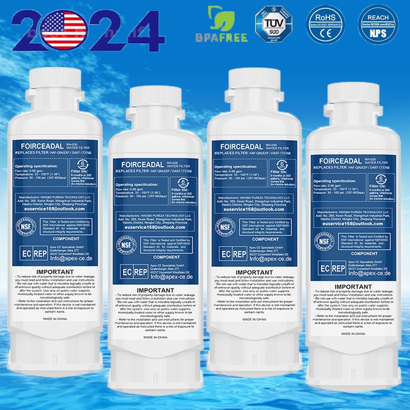 4pcs DA97-17376B DA97-08006C REFRIGERATOR Water Filter for SamSung HAF-QIN/EXP