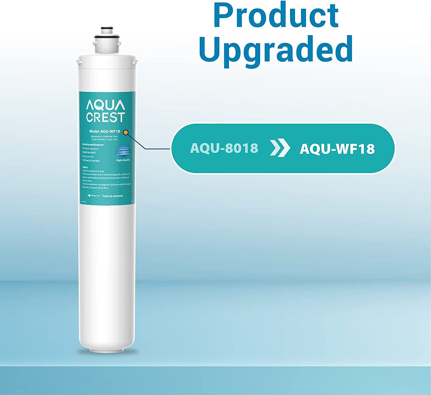 AQUACREST H-300 Under Sink Water Filter, Replacement For Everpure H-300