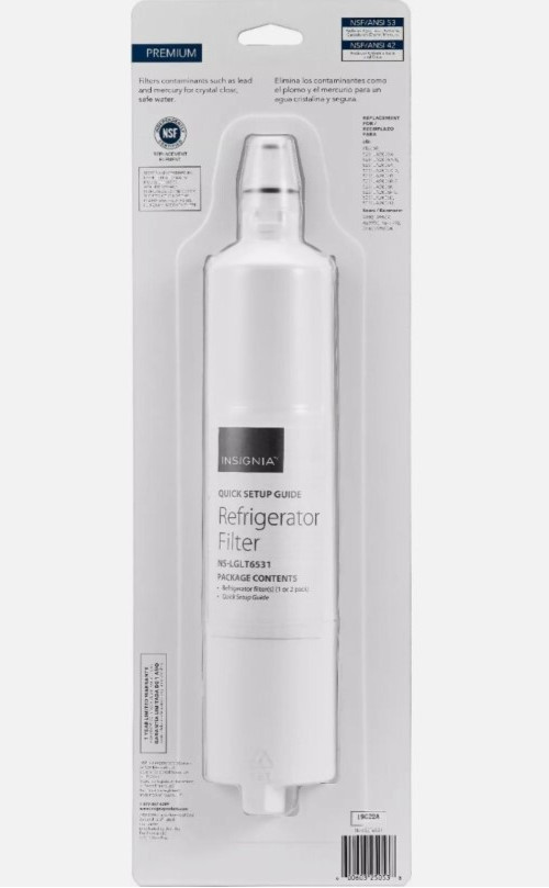 5-Pk Insignia NSF 53 Water Filter Replacement-LG Refrigerator LT600P 5231JA2005A