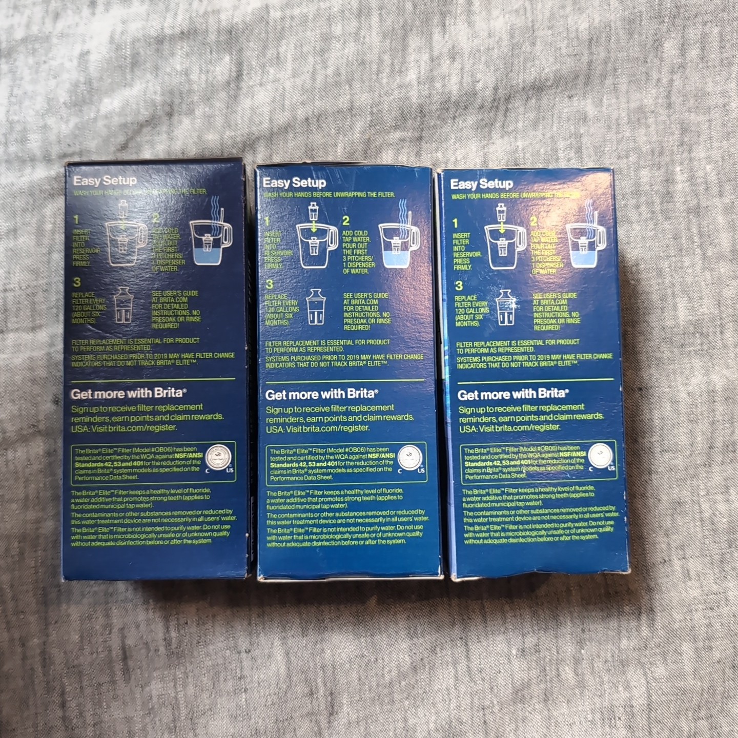 3-Pack BRITA ELITE Replacement Filter 6 Month (BRAND NEW FACTORY SEALED IN BOX)