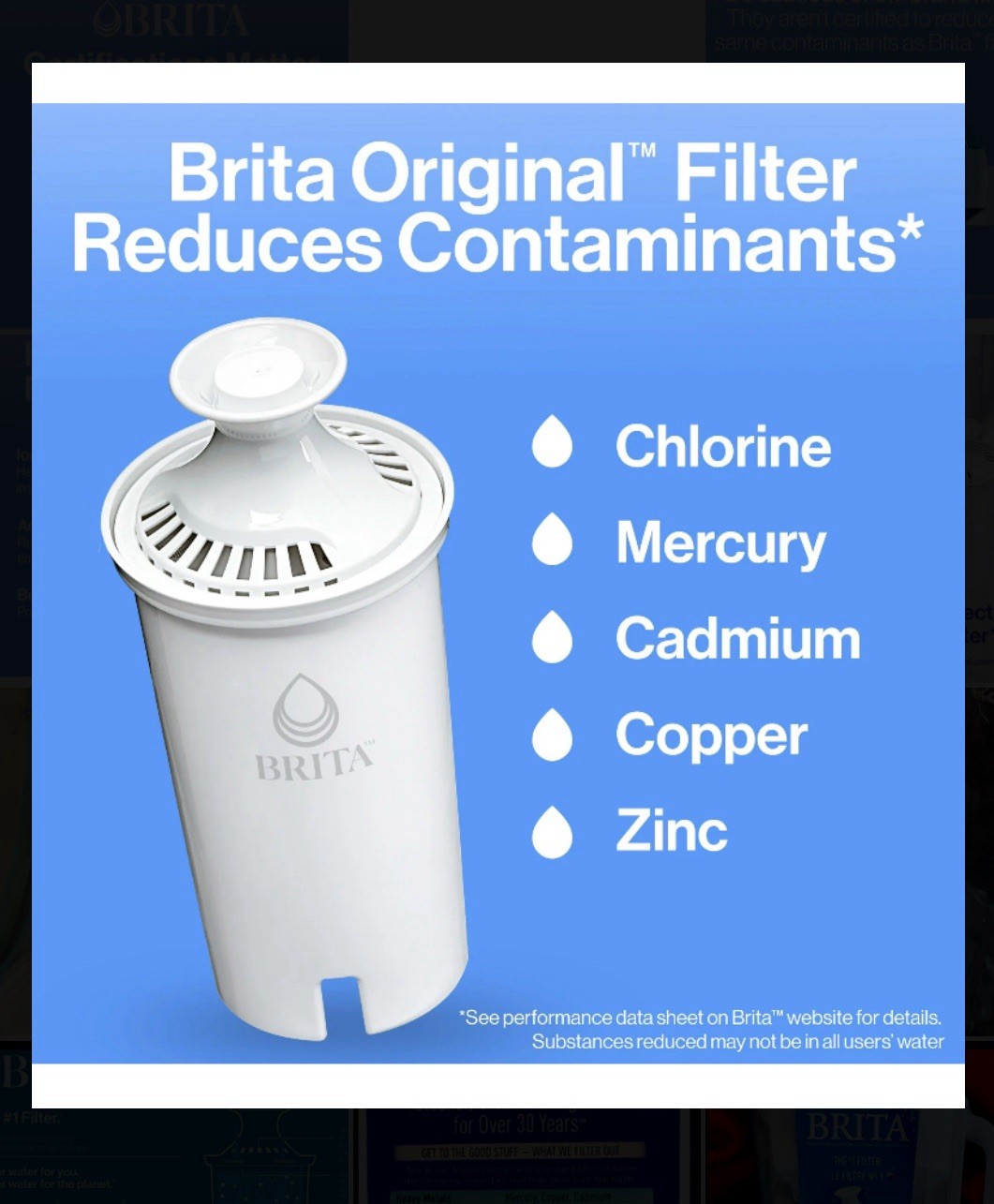 BRITA water Filter 6 Cup Pitcher W 1 Filter and 6 Extra Filters BUNDLE DEAL