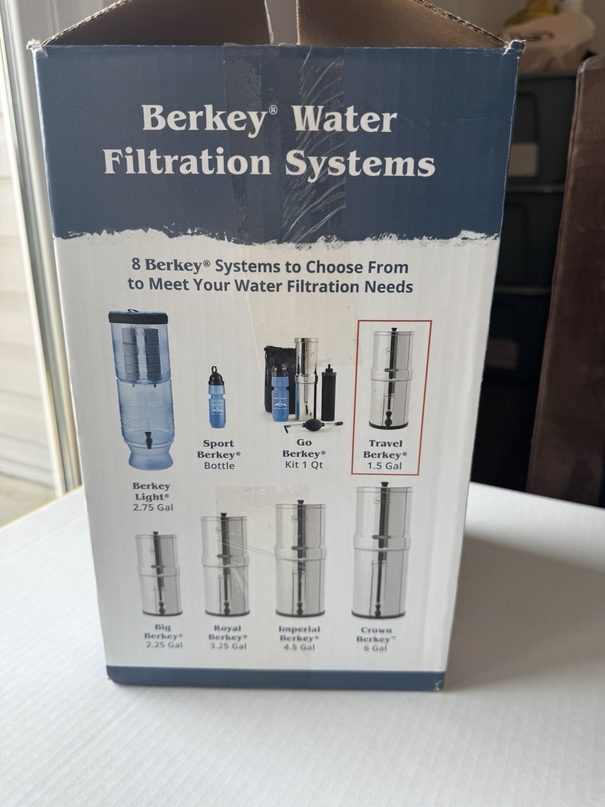 Travel Berkey 1.5 Gal Portable Gravity Water Filter w/2 Black Berkey Filters New