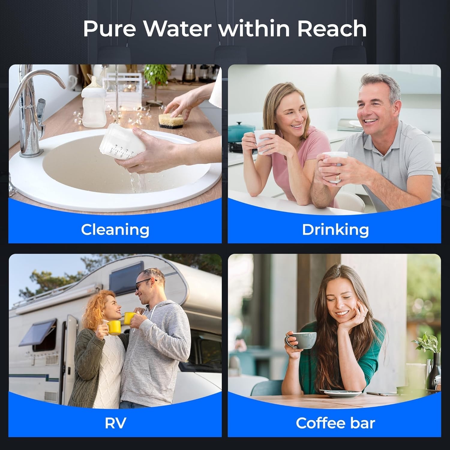 Waterdrop AP13 Under Sink Water Filter and Refrigerator Water Filter 2-in-1
