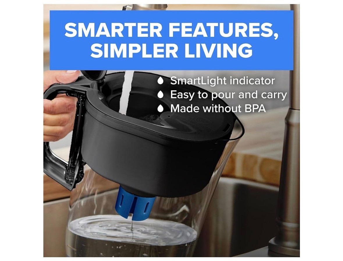 Brita Metro Small 6-Cup Elite Water Filter Pitcher WQA NSF/ANSI Certified White