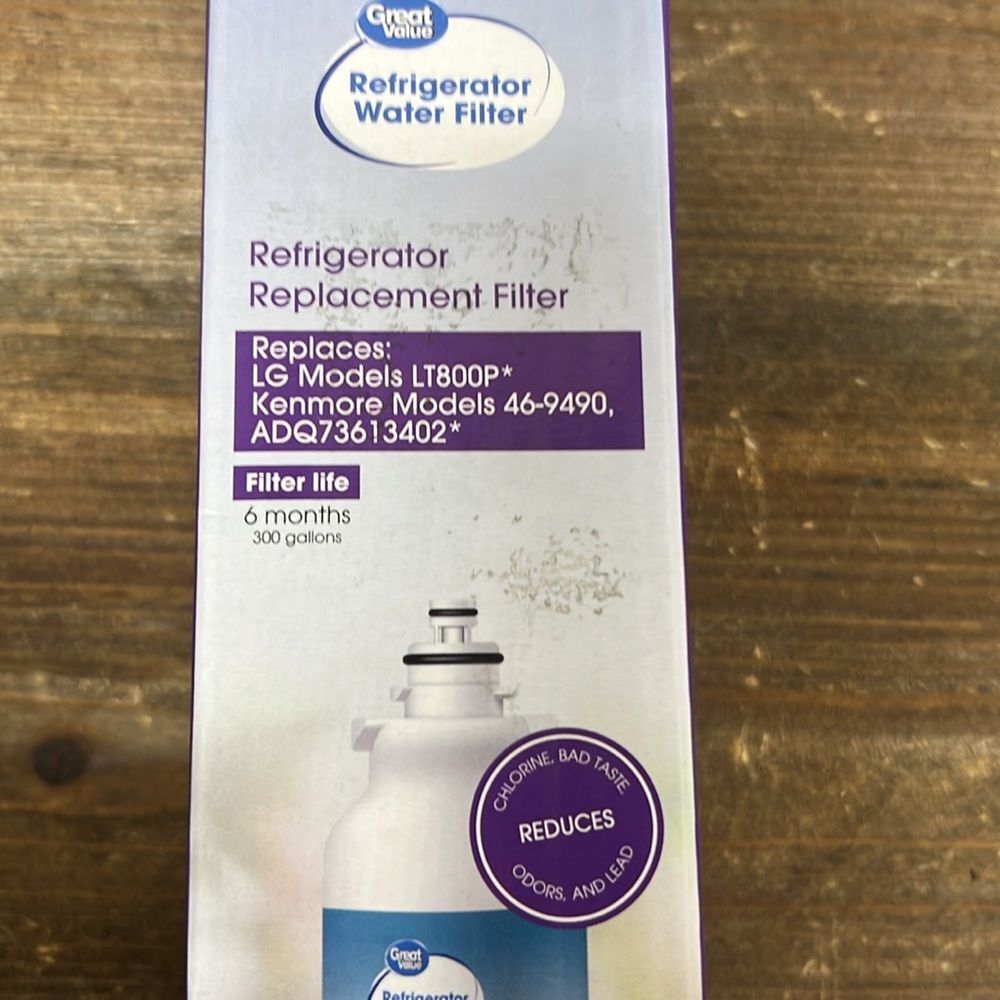 Great Value Replacement Water Filter LG Models LT800P 6 months 300gallons