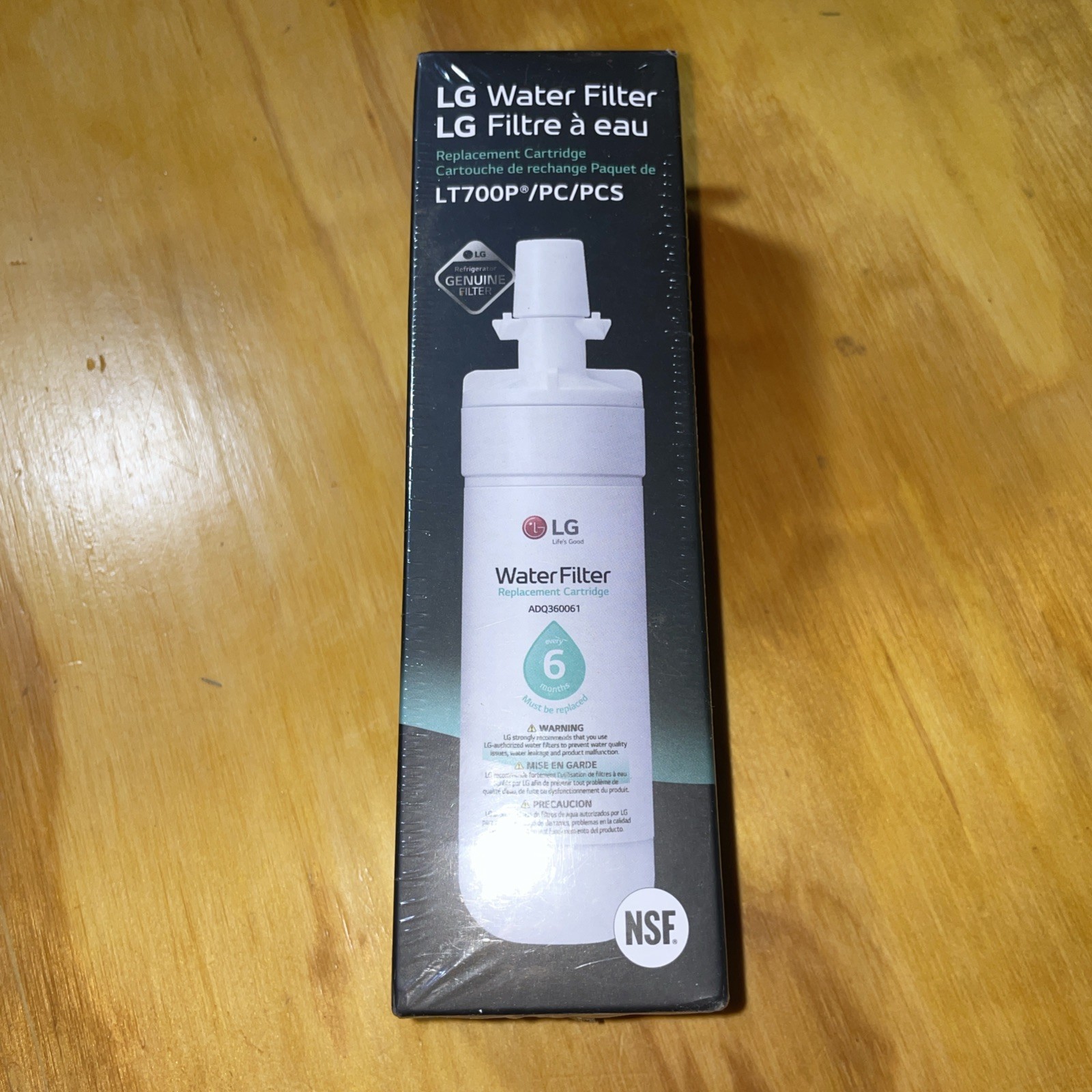 LG Refrigerator Water Filter LT700P (ADQ360061) new sealed!