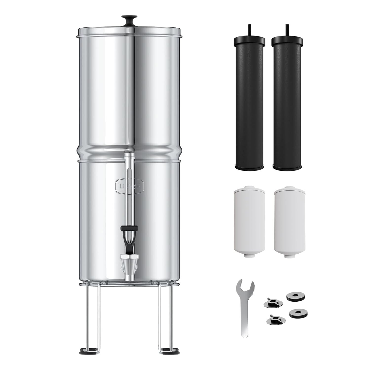 USWF Gravity Fed Water Filtration System 2.25 gal Stainless Steel * NEW OPEN