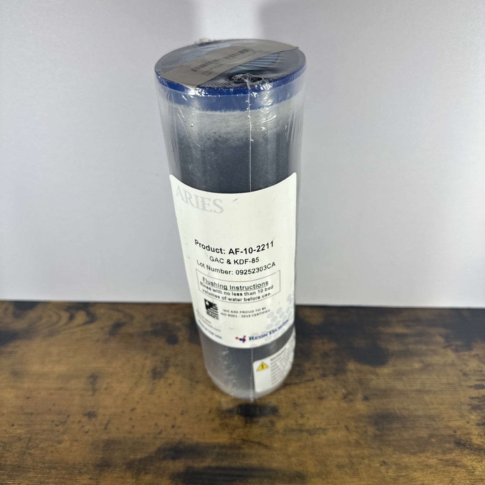 Aries GAC/KDF-85 (1lb) Filter Cartridge 10″ ( AF-10-2211 ) 2.5″x10″Clear
