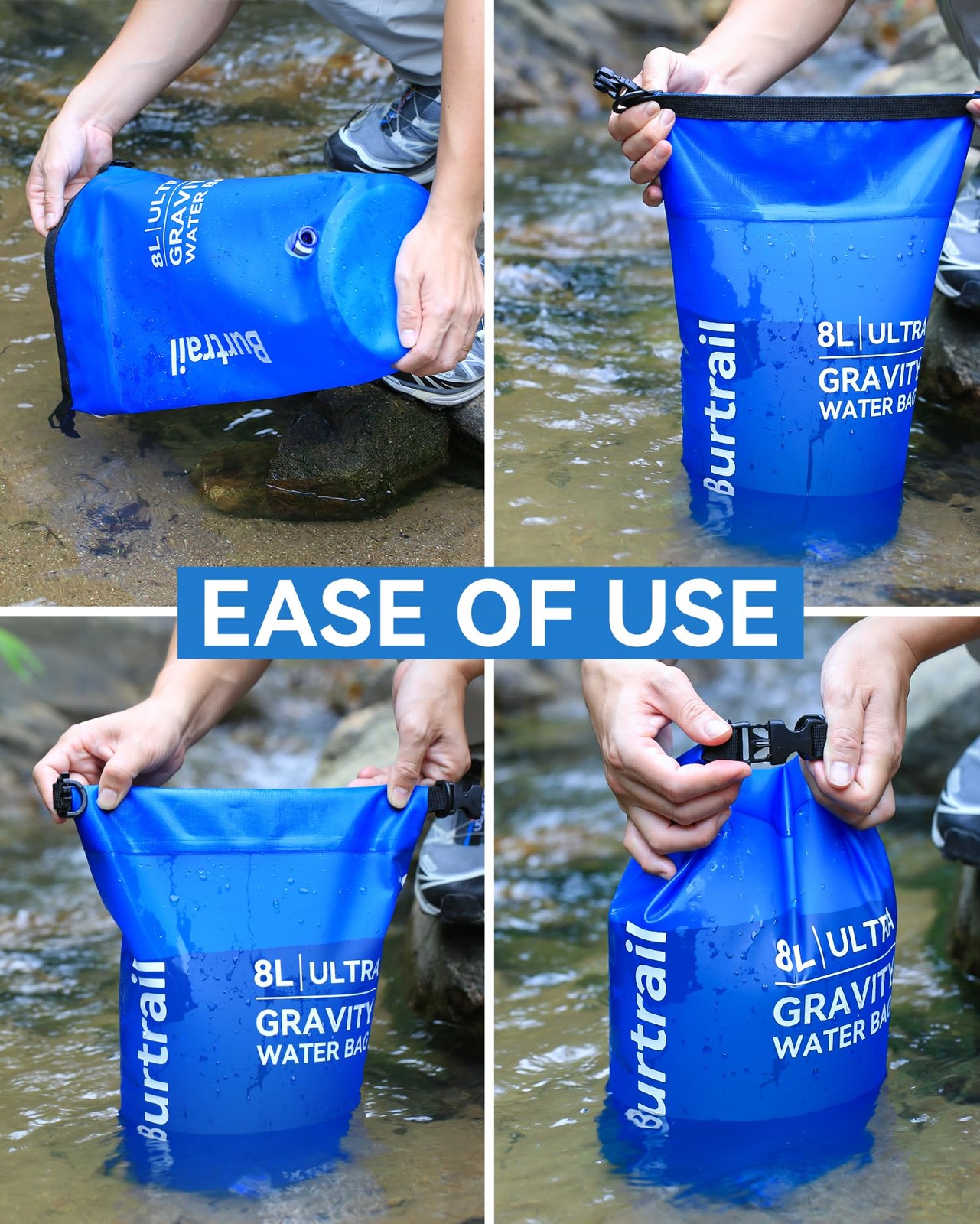 Burtrail Ultra Gravity Water Bag 8L/2Gal BT240801-GB Camping Hiking Backpacking