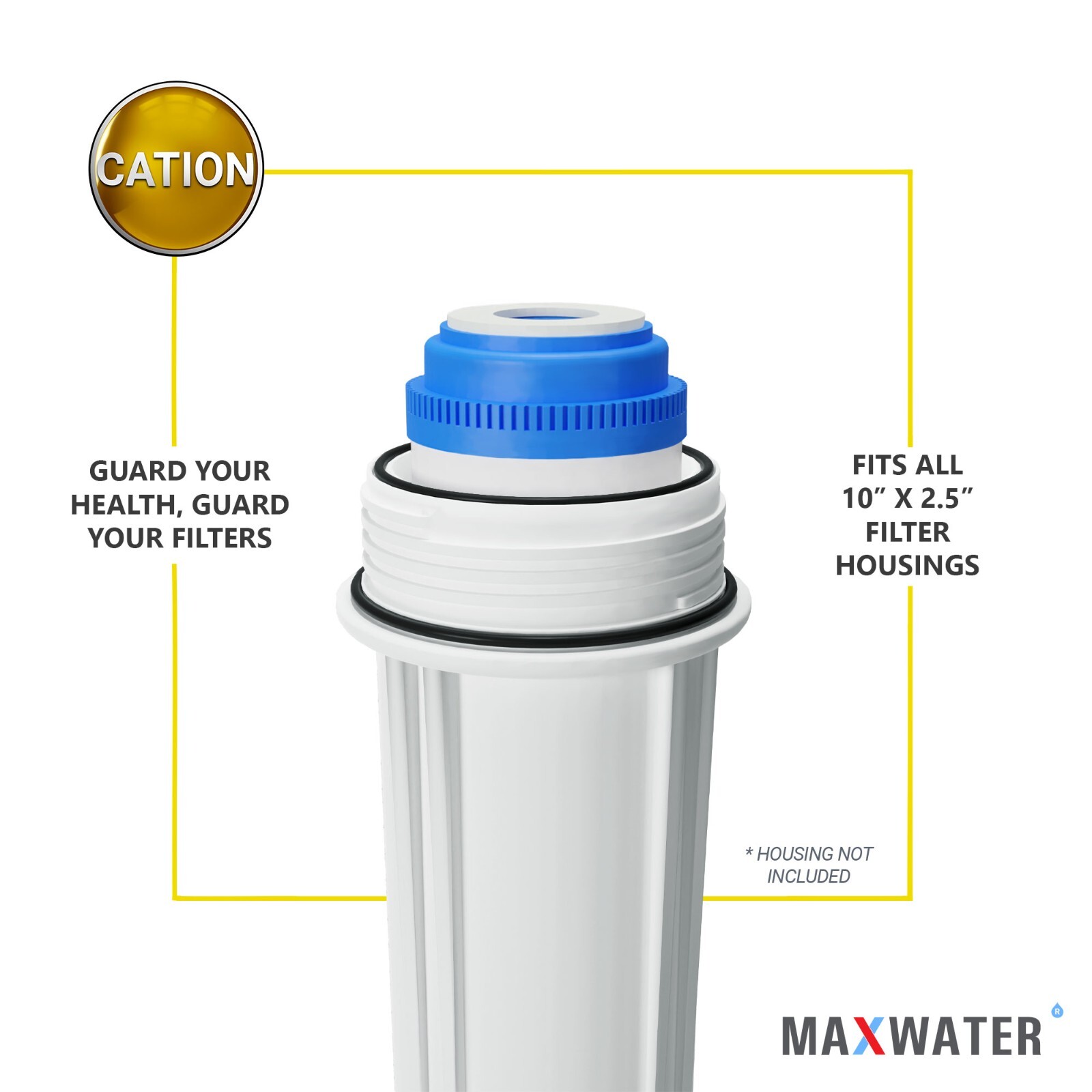 (1-6 Pack) 10″ Hardness Reduction Water Softening Cation Resin Filters for WH