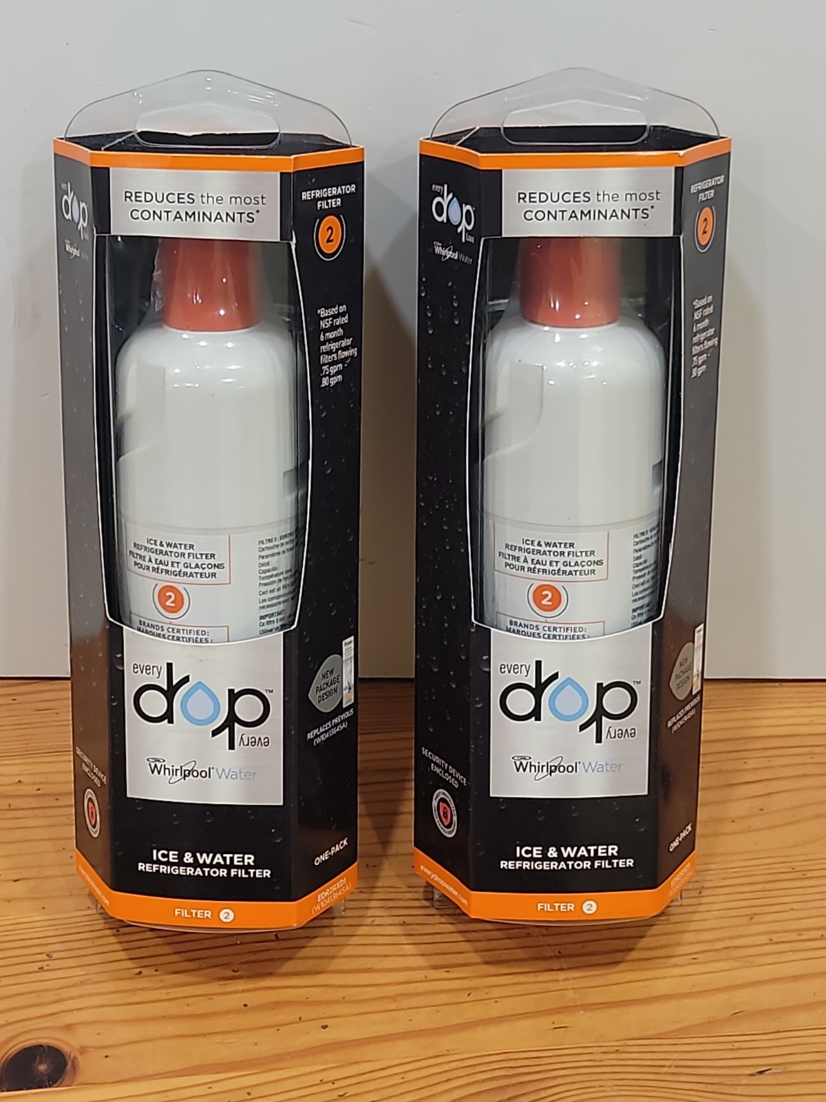 EveryDrop 2 Ice And Water Refrigerator Water Filter ΕDR2RXD1 Lot of 2 Sealed
