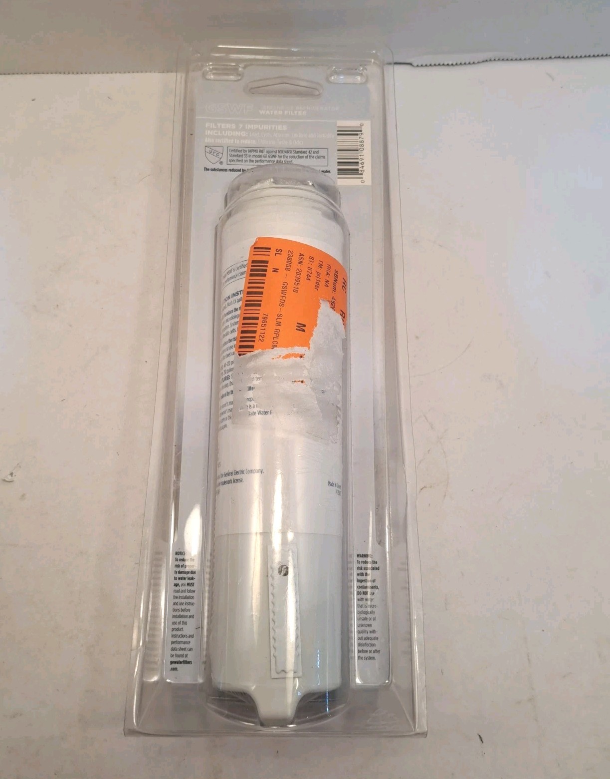 GE GSWFDS Appliances SmartWater Refrigerator Replacement Filter For GE GSWF