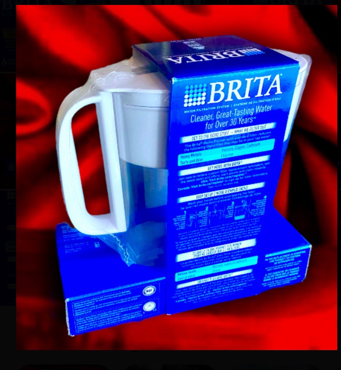 BRITA water Filter 6 Cup Pitcher W 1 Filter and 6 Extra Filters BUNDLE DEAL