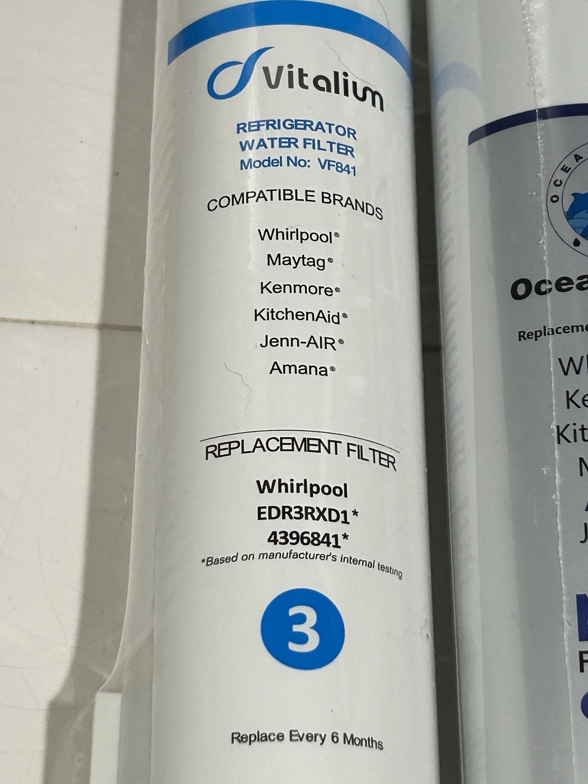 3 Pack Refrigerator Water Replacement Filter EDR3RXD1 4396841 4396710