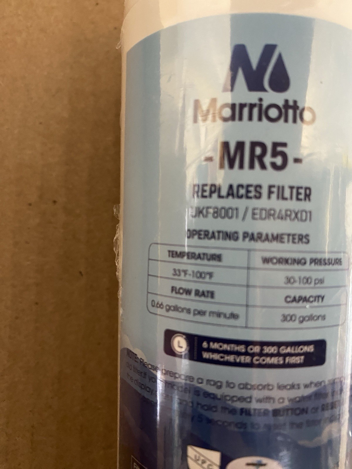 New 2-Marriotto MR5 Water Filters Replaces UKF8001 / EDR4RDX1
