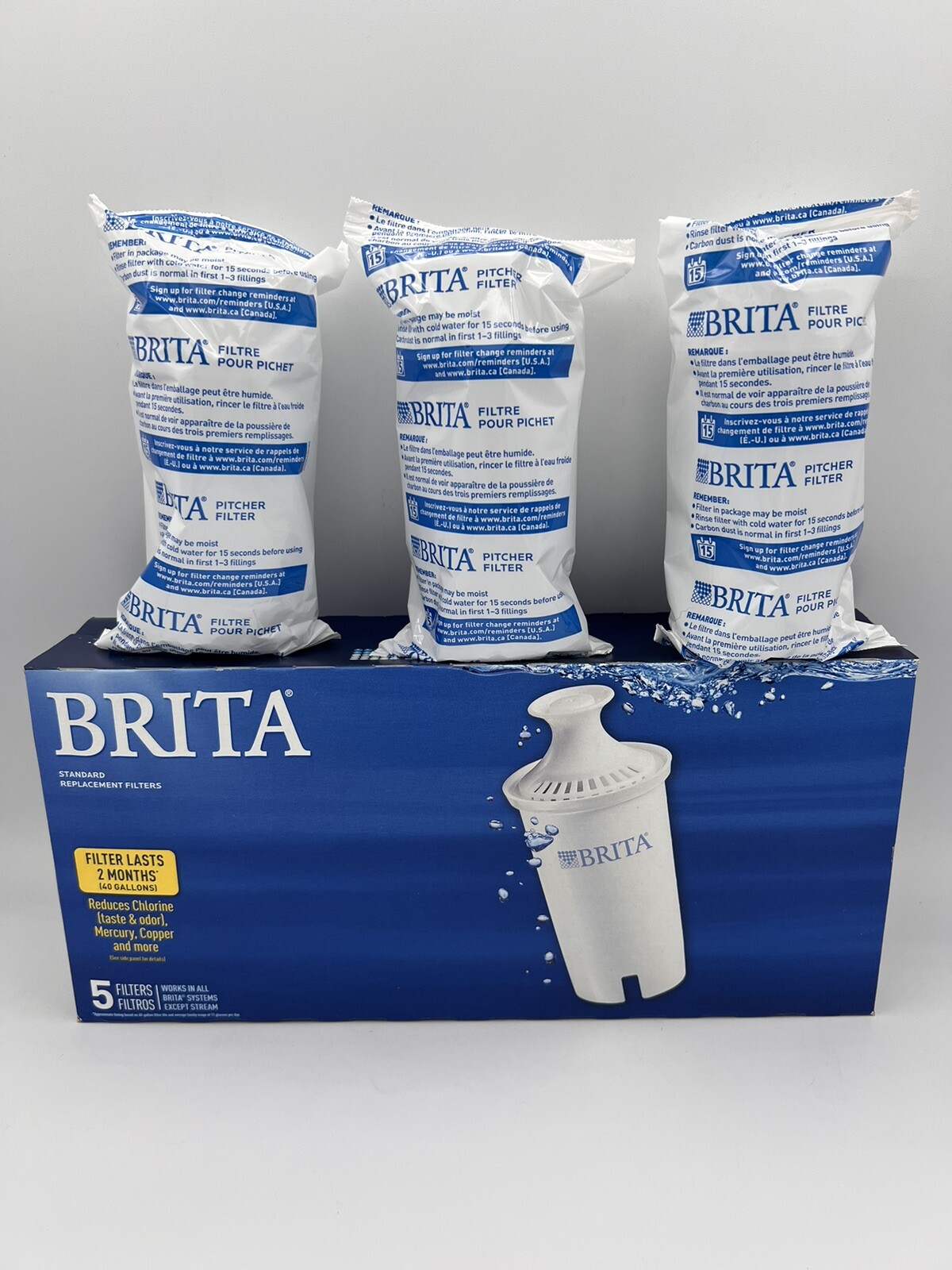 New! Brita Model OB03 Pitcher Replacement Filters, Pack of 8