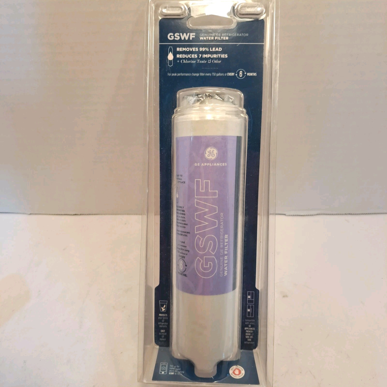 GE GSWFDS Appliances SmartWater Refrigerator Replacement Filter For GE GSWF