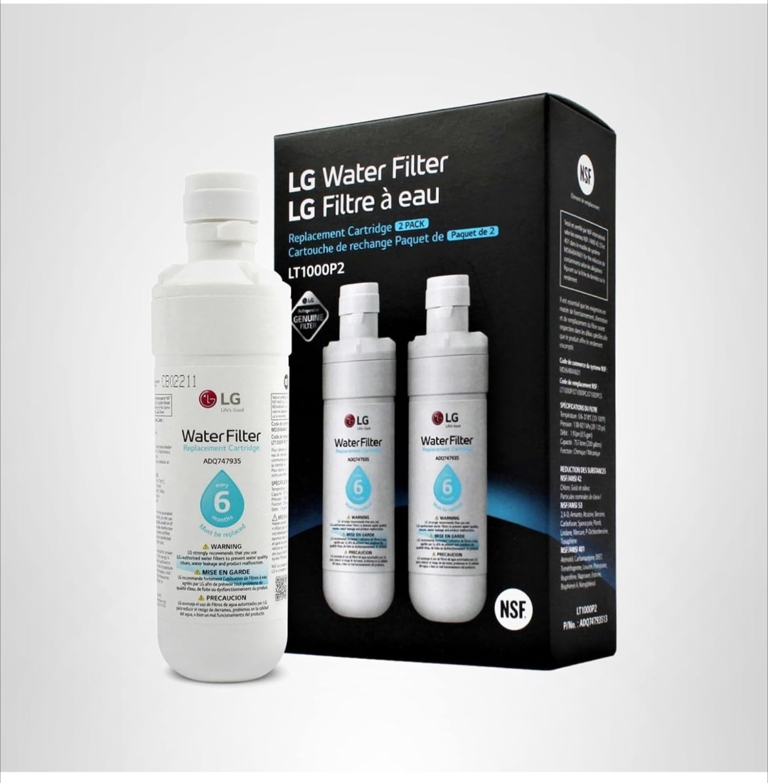 LG LT1000P2 6-Month / 200 Gallon Refrigerator Replacement Water Filter, Reduces
