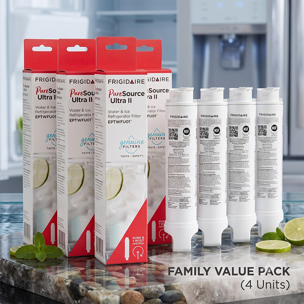 4 Pcs|FIt For Frigidaire EPTWFU01 Pure Source Ultra II Refrigerator Water Filter