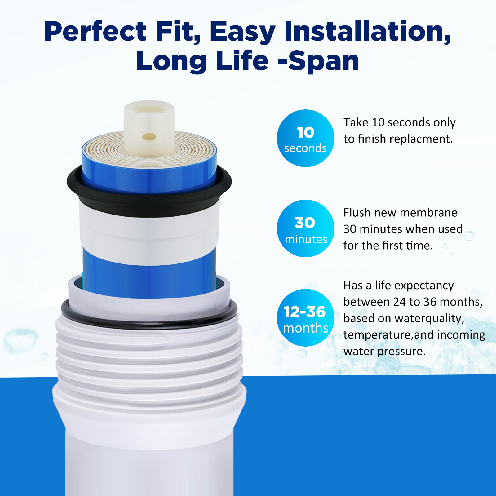 400/500/600 GPD RO Membrane Home Maple Syrup Reverse Osmosis System Water Filter
