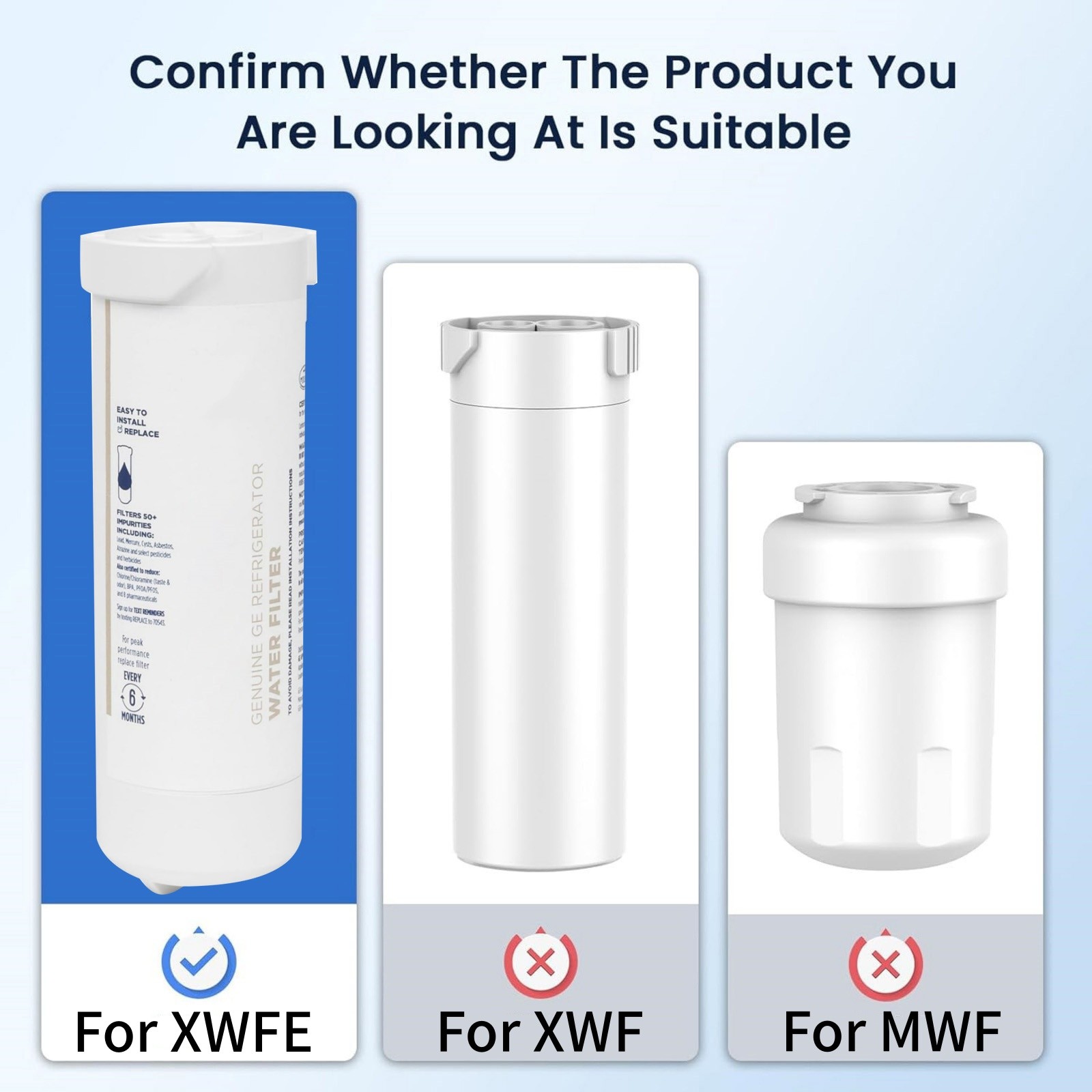 For GE XWFE Replacement Filter Water Refrigerator No Chip Progesterone Reduction