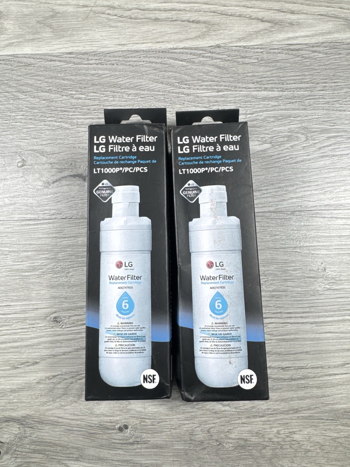 Genuine LG Water Filter Replacement Cartridge LT1000P New/Sealed Lot Of 2